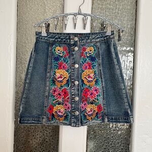 Akira Embroidered Miniskirt